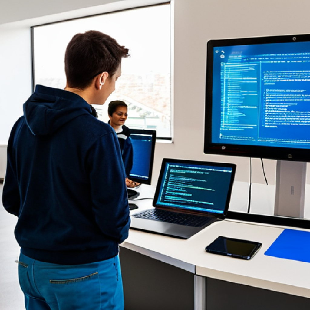 코딩교육지도사 자격증 유효기간 및 갱신 방법 - The Illuminated Path of a Renewed Coding Instructor**
A dynamic, wide-angle shot of a confident and...