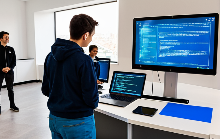 코딩교육지도사 자격증 유효기간 및 갱신 방법 - The Illuminated Path of a Renewed Coding Instructor**
A dynamic, wide-angle shot of a confident and...