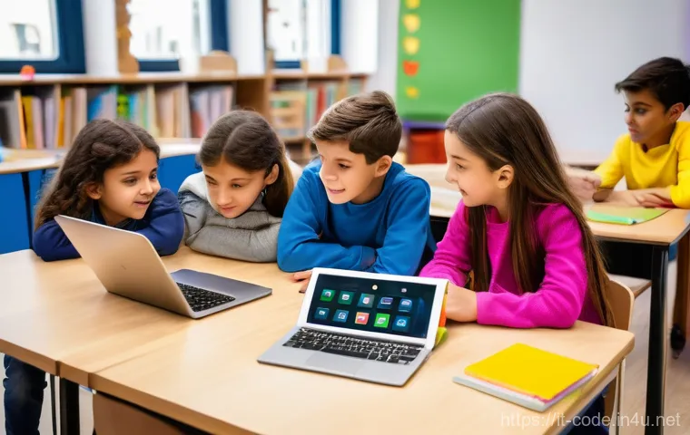 코딩교육지도사와 데이터 기반 학습 사례 - Prompt 1: Vibrant Coding Class in an Italian Elementary School**