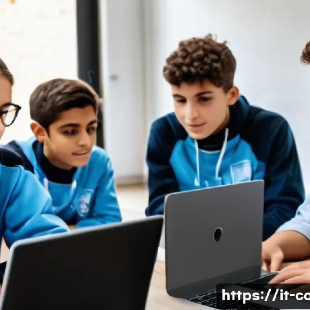 코딩교육지도사 강의력 향상 비법 - A modern classroom setting in Italy with diverse students aged 15-18 attentively learning programmin...