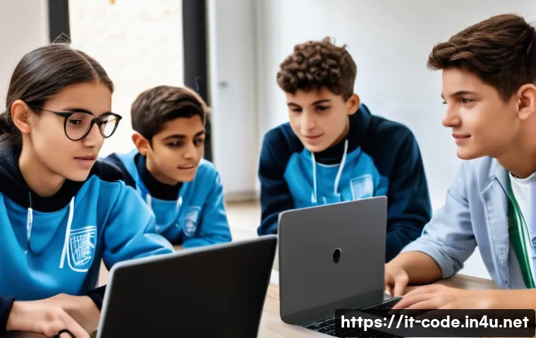 코딩교육지도사 강의력 향상 비법 - A modern classroom setting in Italy with diverse students aged 15-18 attentively learning programmin...
