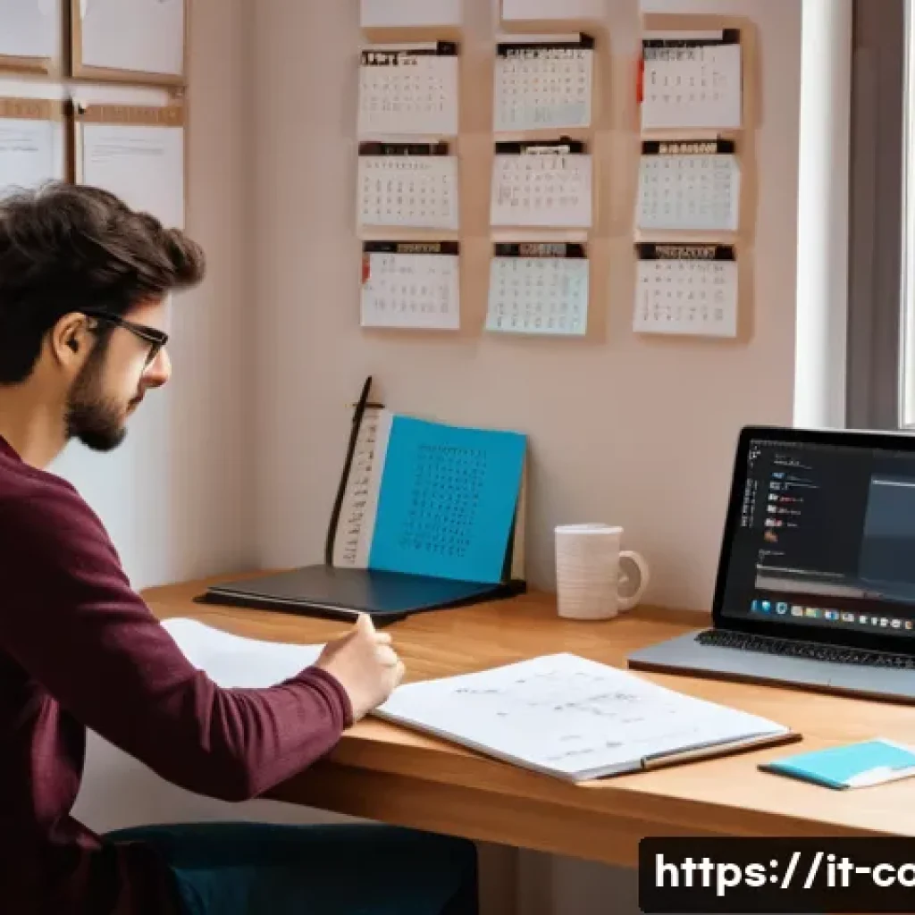 코딩교육지도사 자격증 시험 합격률 - A focused Italian university student studying in a cozy, well-lit home office with a detailed study ...