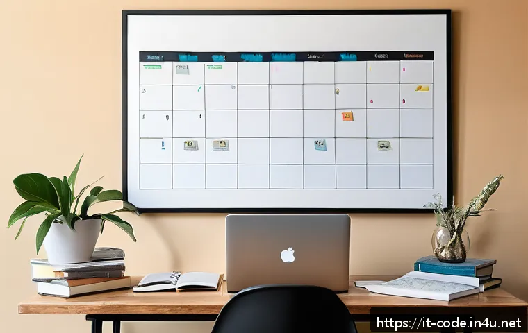 코딩교육지도사 시험 준비 과정 블로그 운영기 - A modern study room scene featuring a young adult Italian student organizing a detailed digital cale...