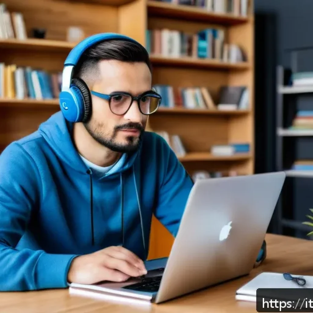 코딩교육지도사와 자격증 시험 문제 예시 - A modern home study setup featuring a focused adult coding instructor preparing for an exam. The sce...