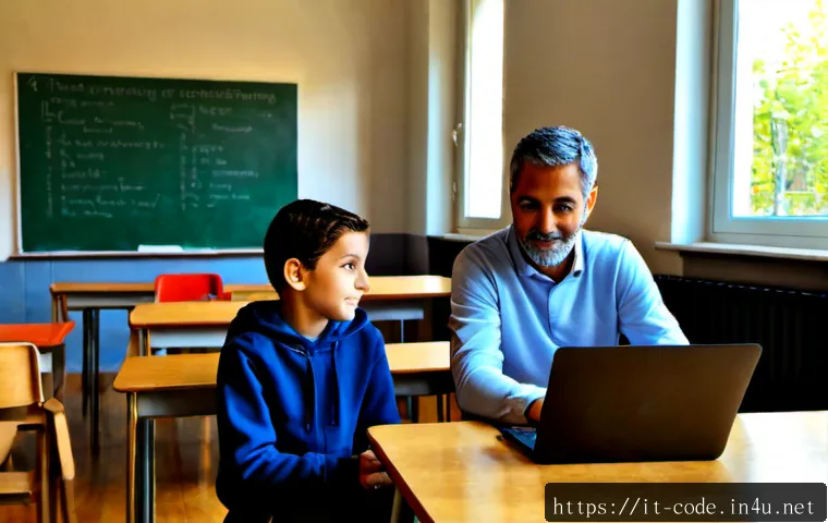 Home 15 코딩교육지도사로서 학부모 상담 노하우 - Photorealistic parent consultation at an Italian community learning center, friendly coding educatio...